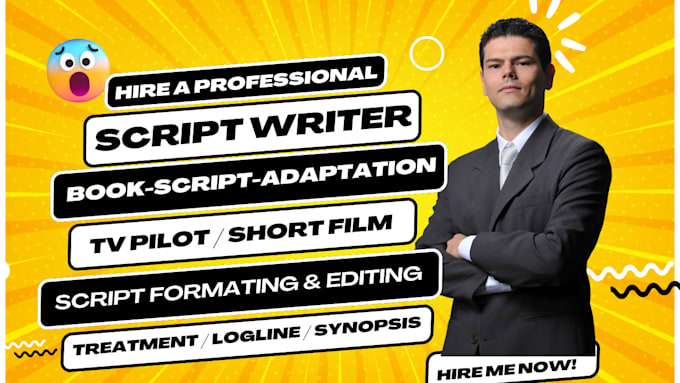 write your movie script, convert your book into screenplay