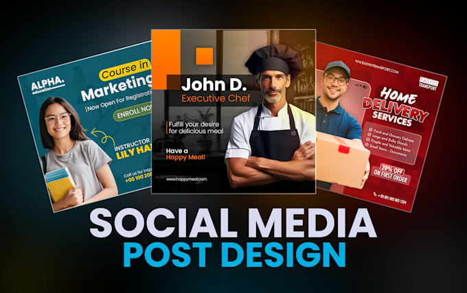 design professional social media posts, facebook ads, instagram posts