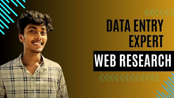 data entry, web research, lead generation, pdf to excel