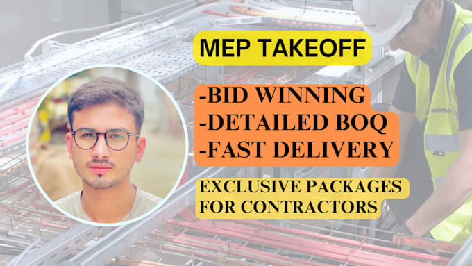 do material takeoff and cost estimation of mechanical, electrical and plumbing