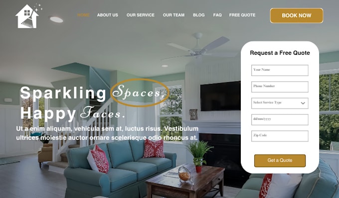 Design office cleaning website house cleaning website janitorial