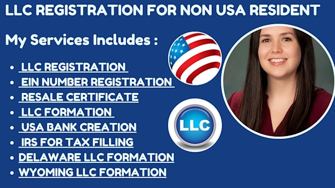 do wyoming llc  delaware USA llc ein number registration for non USA resident
