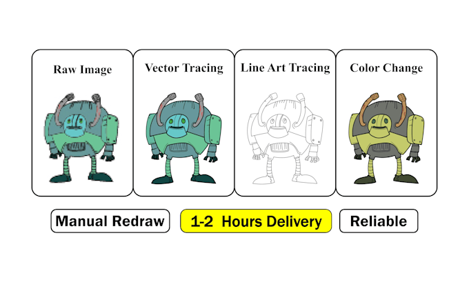 logo vector tracing, manual vector tracing and convert raster to vector