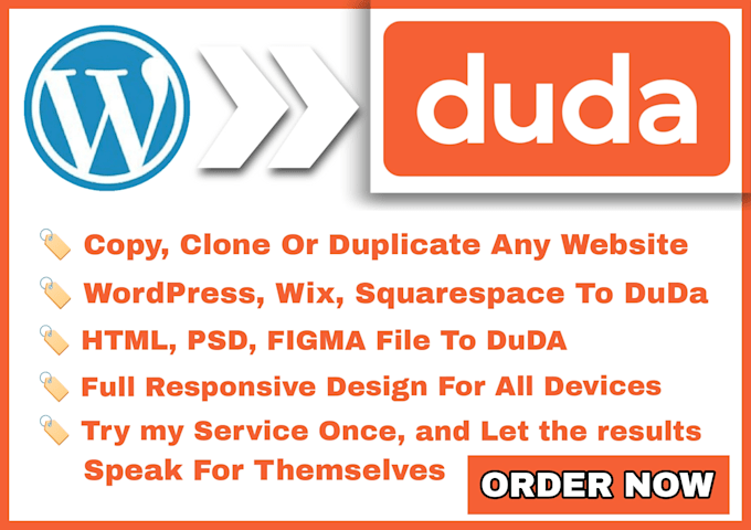 duplicate your current website on duda with blog post