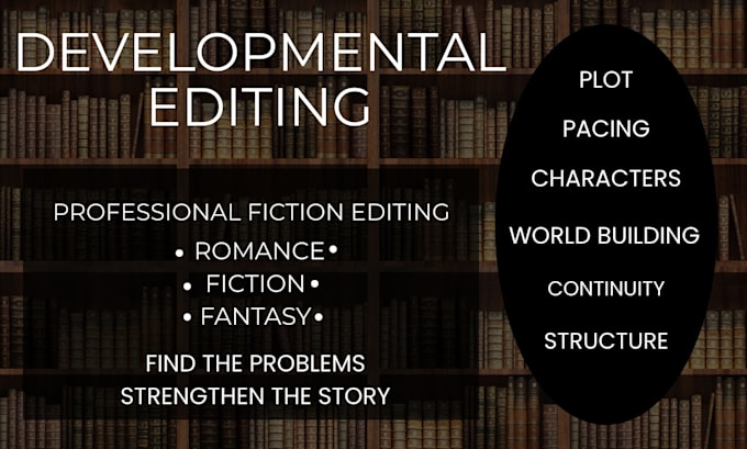 developmental edit your romance, dark romance or fantasy novel