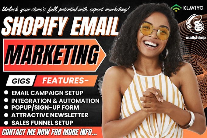 setup mailchimp ecommerce shopify klaviyo email marketing sales funnel flows
