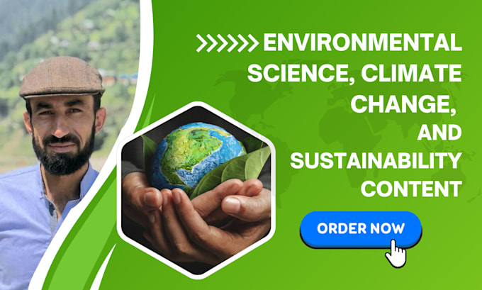 create content on environmental science, climate change and sustainability