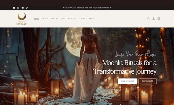 build a dynamic spiritual website tarot reading website church ministry website