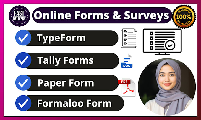 create online forms and surveys in typeform, tally, formaloo, and paperform