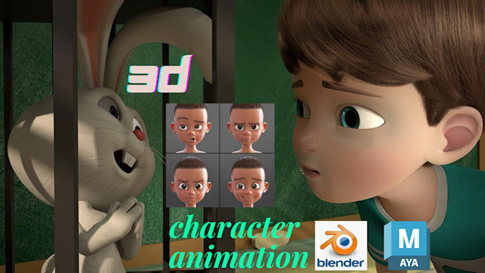 design and animate 3d characters in maya and blender