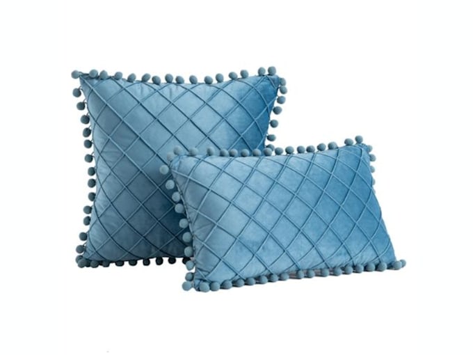 do realistic cgi 3d textile pillow, duvet, bedsheet and fabric product renders
