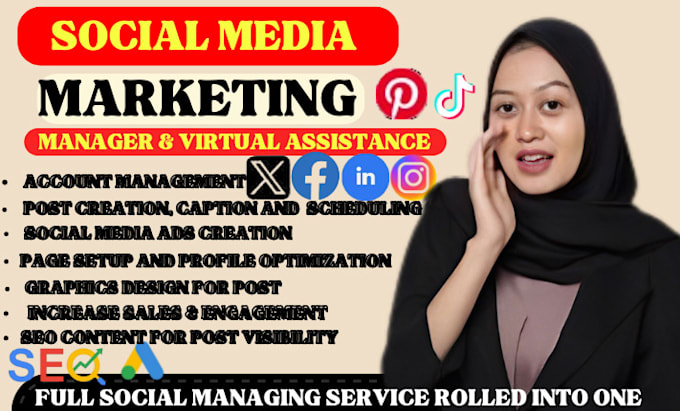 social media manager and VA for brands, setup and manage ads for sales growth