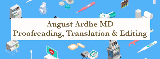 proofread, translate and edit your medical publication