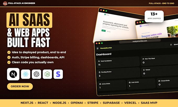 develop a full stack ai saas web app with next js and openai