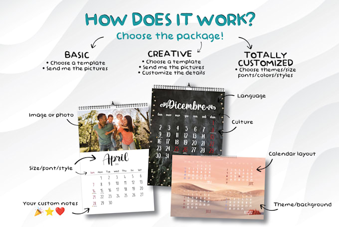create your own custom calendar ready to print