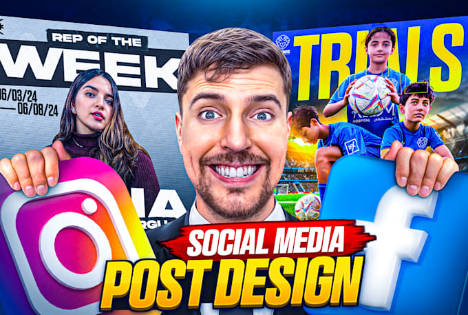 design instagram, facebook posts and banner ads