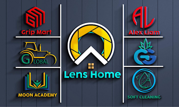 do modern unique 3d professional logo design