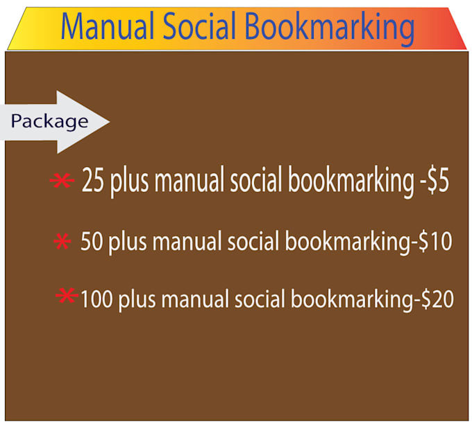provide 25 manual social bookmark