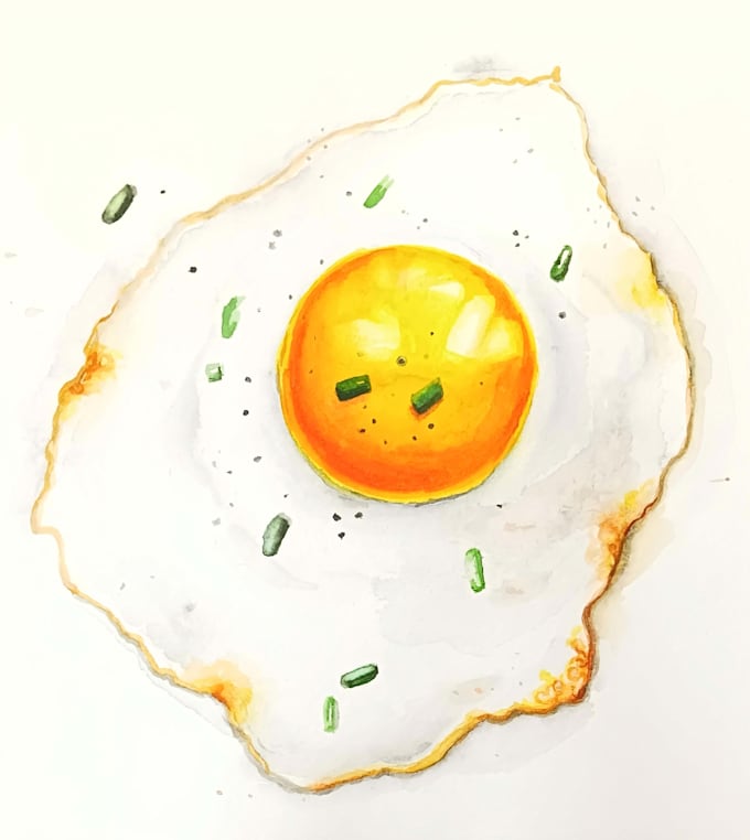paint a watercolour food illustration