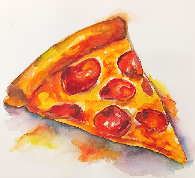 paint a watercolour food illustration
