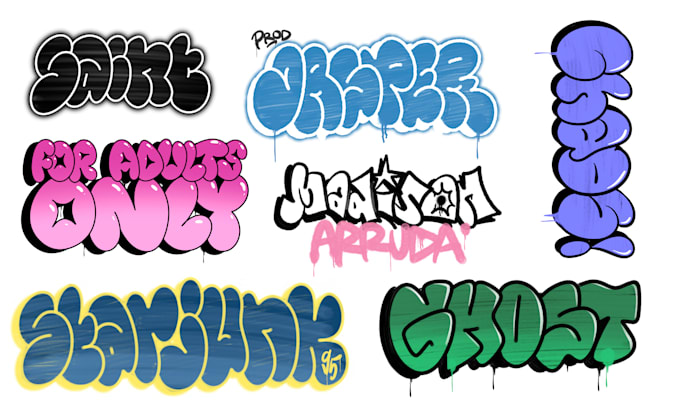make graffiti throwup for your brand name