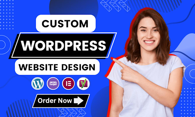 do wordpress website design, website redesign landing page using website builder