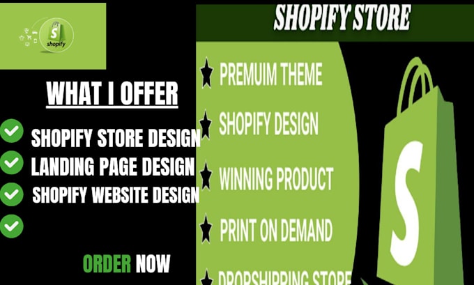 do shopify store design shopify website and dropshipping store design