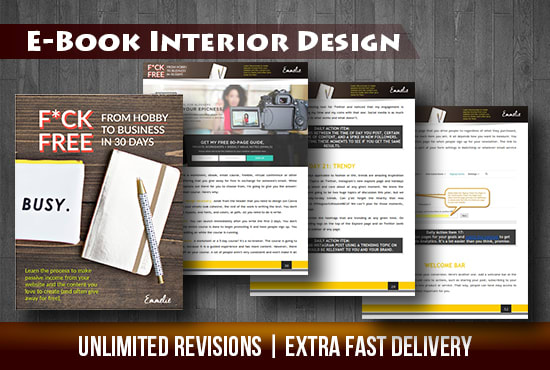 Create awesome interior design for your ebook by Depe25 | Fiverr