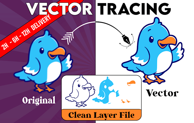 recreate your image, redraw logo, and vector tracing