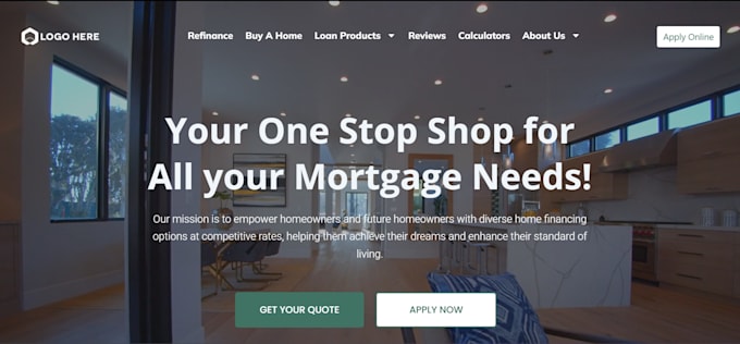 design mortgage broker, loan officer, originator wordpress website