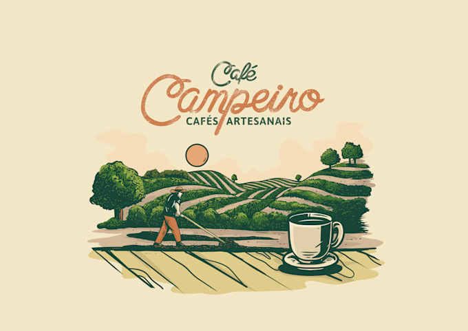 create vintage retro t shirt design with hand drawn elements