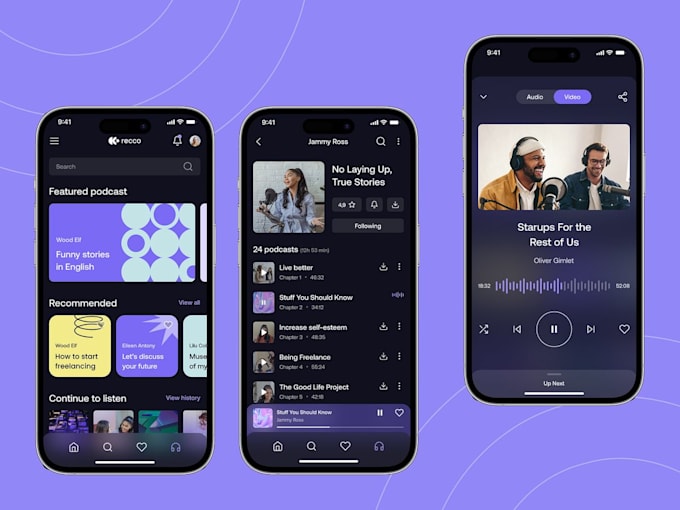 develop radio streaming app, podcast app, news broadcast app, fm radio app