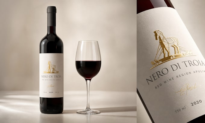 design premium wine label, bottle label and packaging