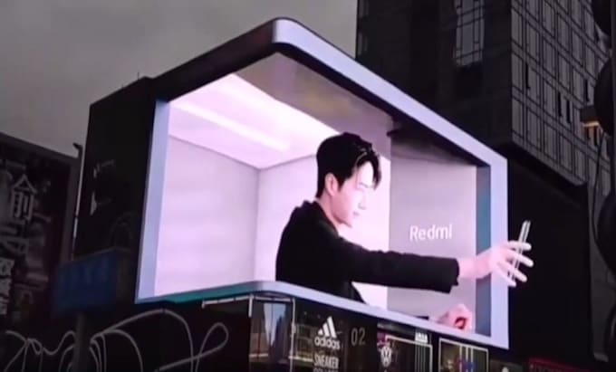 do 3d billboard animation, 3d anamorphic billboard, billboard, cgi animation