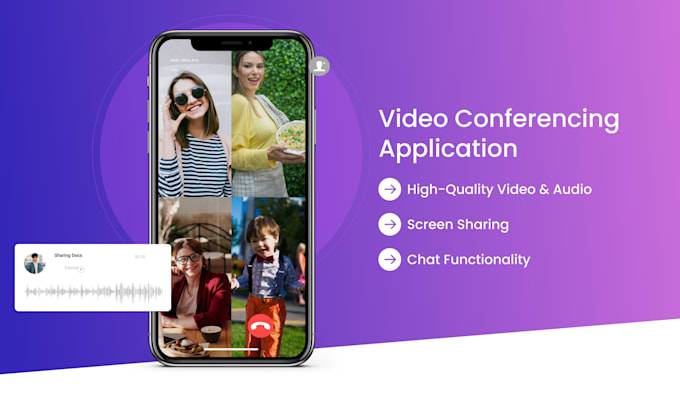 develop a video conferencing app, teleconference app like zoom, microsoft teams