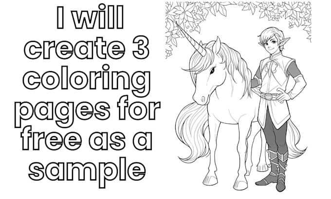 Draw anything for your coloring book by Ukashanoveel | Fiverr