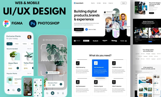 Do website ui ux design, figma mobile app ui ux, dashboard ui ux design ...