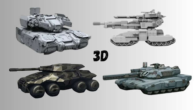 model 3d military vehicle for games and rendering