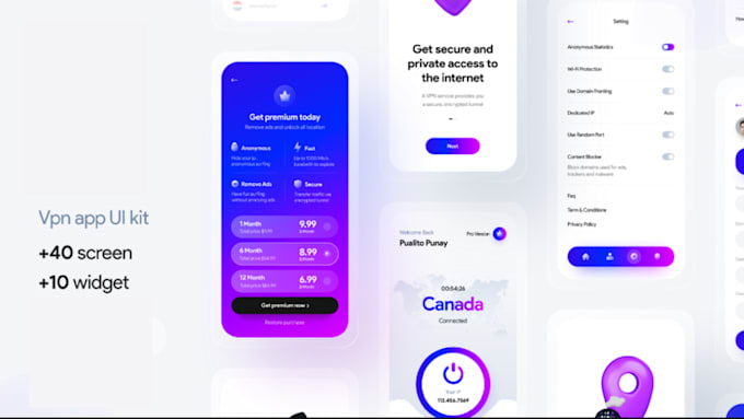 develop full security vpn app, openvpn, with custom admin panel