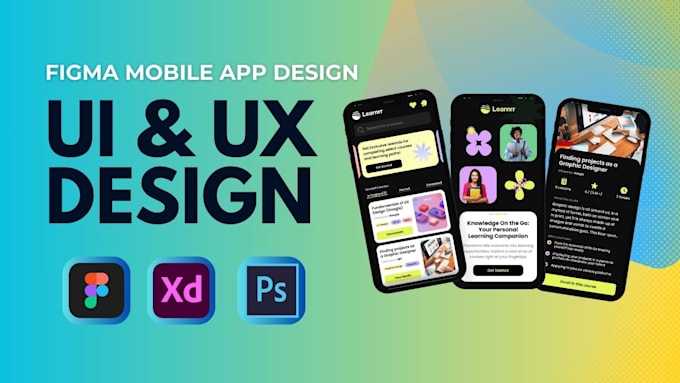 do UI UX mobile app design and prototype in figma