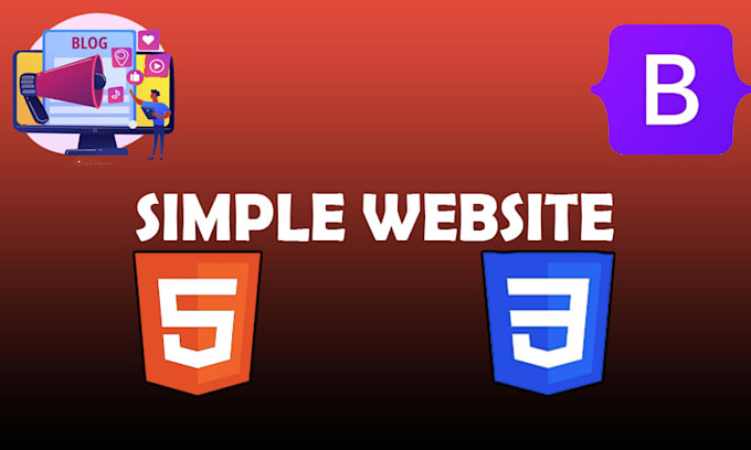 Simple web page creation with html, css, and bootstrap by Alan_new | Fiverr