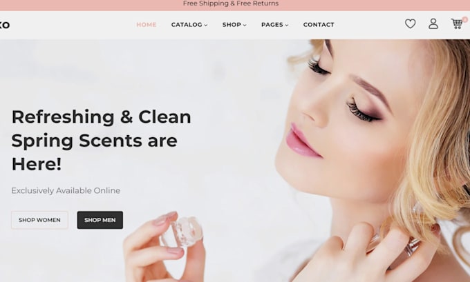 design luxury perfume shopify website fragrance shopify store cologne website