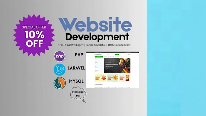 develop custom laravel web application and PHP website