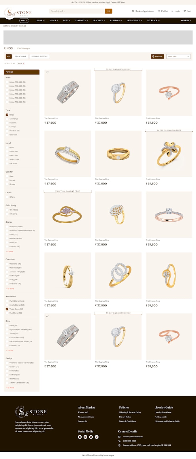 create or redesign diamond and jewelry stores