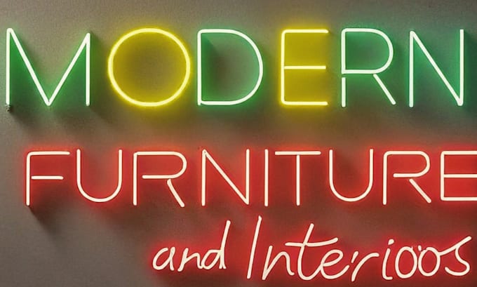 create mesmerizing 3d neon logo, sign, gif or glowing text
