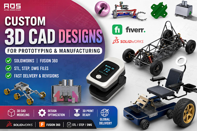 create professional 3d cad designs for your prototypes