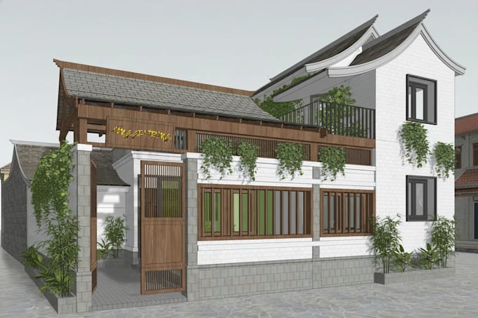 create a 3d model in sketchup or 3dsmax