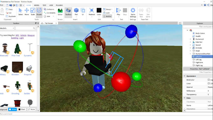 develop unlimited roblox game develop 3d model, animation, scripting and more