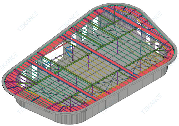 provide detailed structural steel drawings and connection details