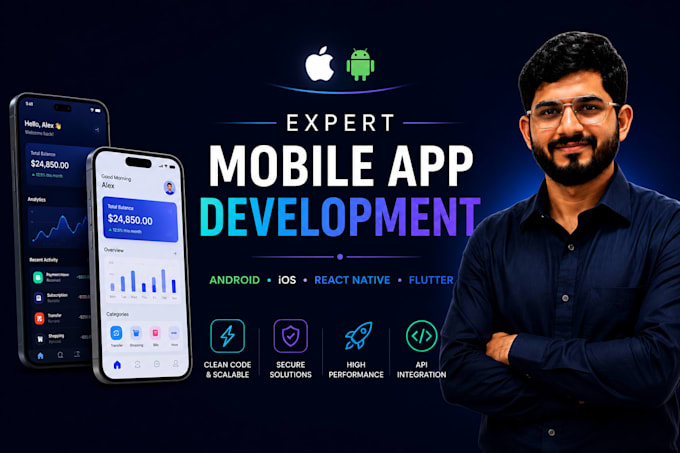 deliver mobile app development for android, react native app